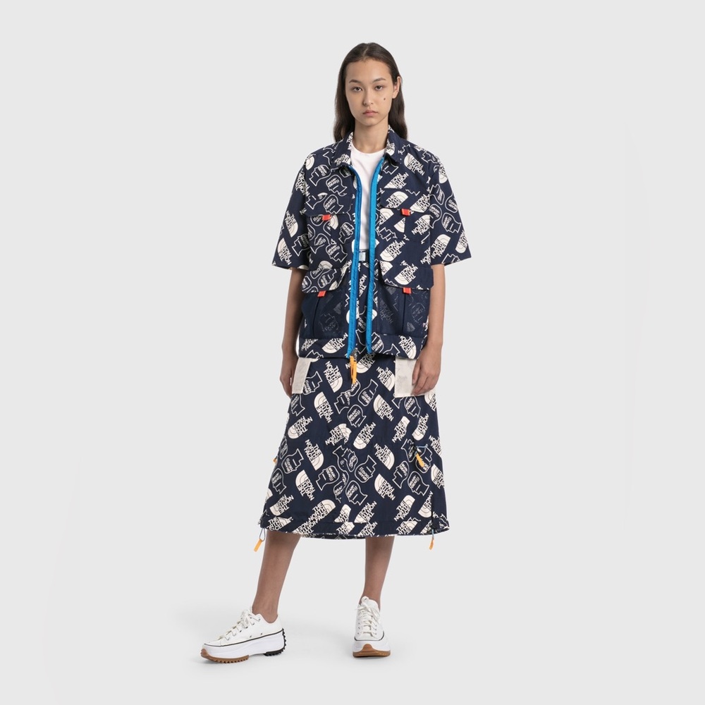 Brain Dead x The North Face Tech Skirt Hiking Gorpcore Belted Skirt in Navy